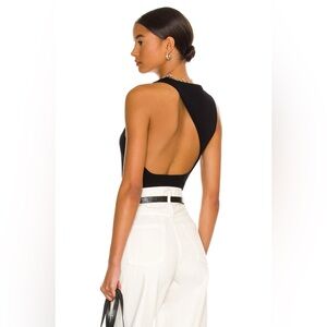 525 America Black Asymmetrical Bodysuit
